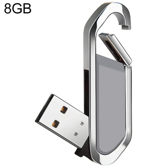 8GB Metallic Keychains Style USB 2.0 Flash Disk (Grey)(Grey) by buy2fix