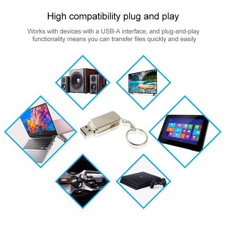 Metal Series Mini USB 2.0 Flash Disk with Keychain (4GB) by buy2fix