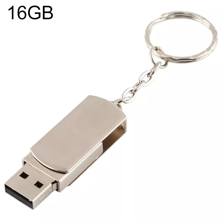 Metal Series Mini USB 2.0 Flash Disk with Keychain (16GB)(Silver) by buy2fix