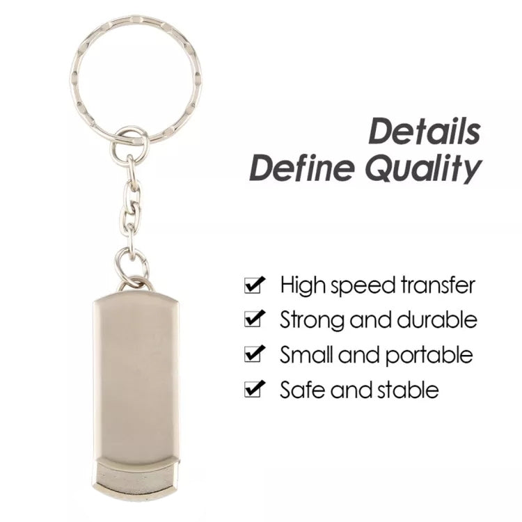 Metal Series Mini USB 2.0 Flash Disk with Keychain (16GB)(Silver) by buy2fix