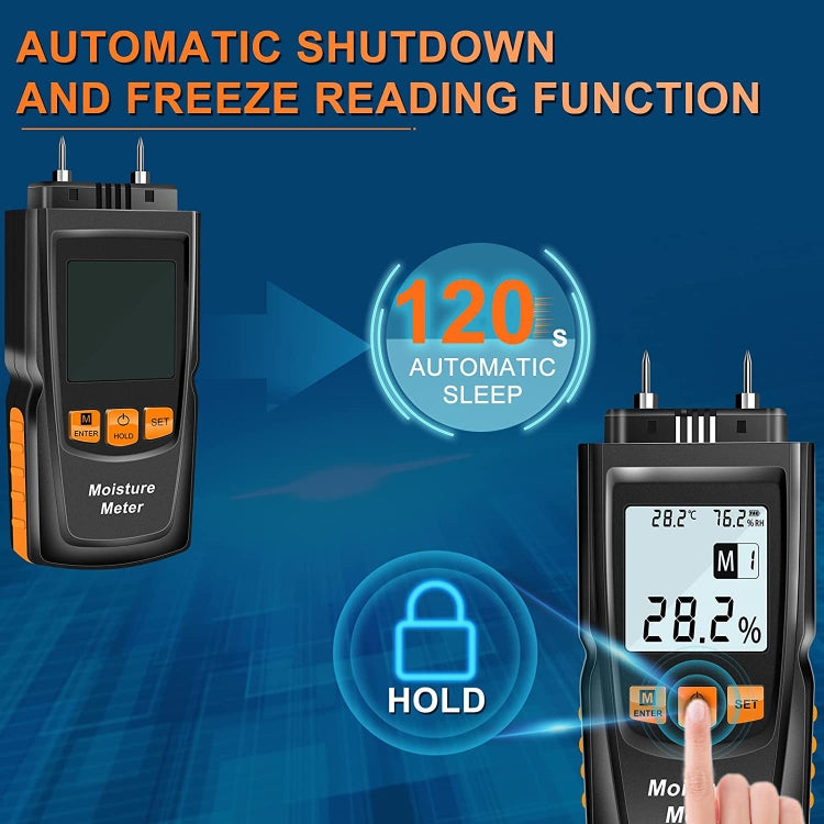 GM610 Digital Wood Moisture Meter(Black) - PH & Moisture Meter by buy2fix | Online Shopping UK | buy2fix