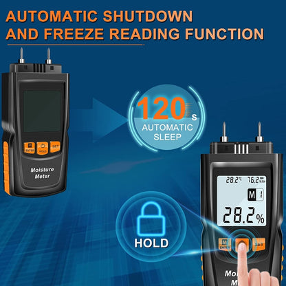 GM610 Digital Wood Moisture Meter(Black) - PH & Moisture Meter by buy2fix | Online Shopping UK | buy2fix