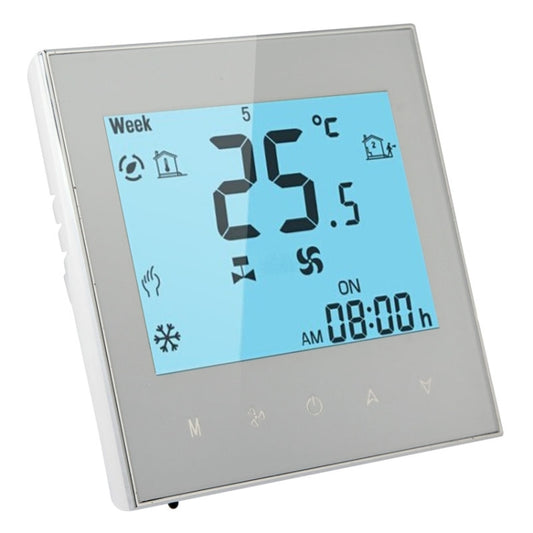 LCD Display Air Conditioning 2-Pipe Programmable Room Thermostat for Fan Coil Unit(White) - Thermostat & Thermometer by buy2fix | Online Shopping UK | buy2fix