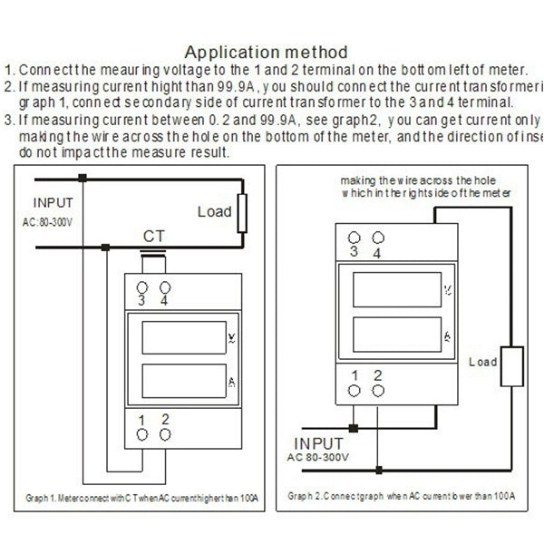 D52-2042 0.5 inch LED Digit Display Voltmeter Ammeter 2 in 1 - Current & Voltage Tester by buy2fix | Online Shopping UK | buy2fix