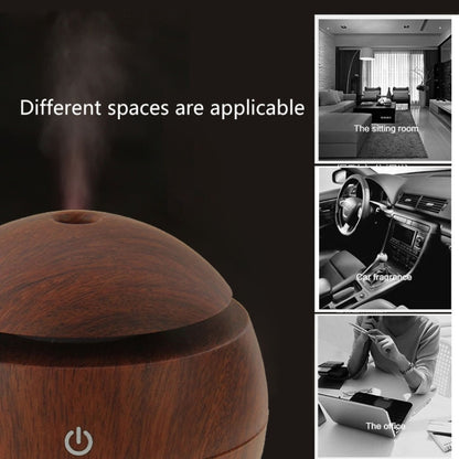 LM-X1 USB Rechargeable Wood Texture 3W Ultrasonic Aroma Air Humidifier - Air Purifiers & Accessories by buy2fix | Online Shopping UK | buy2fix