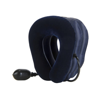 Inflatable Air Cervical Neck Traction Device Soft Head Back Shoulder Neck Ache Massager Headache Pain Relief Relaxation Brace(Dark Blue) - Massage & Relaxation by buy2fix | Online Shopping UK | buy2fix