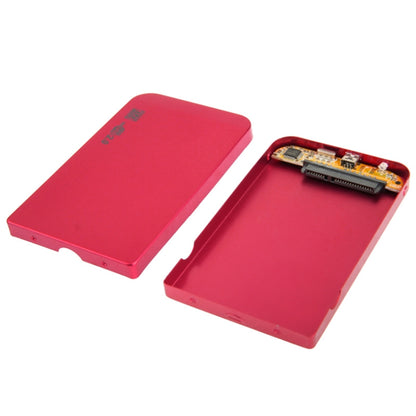 2.5 inch SATA HDD External Case, Size: 126mm x 75mm x 13mm (Red) by buy2fix