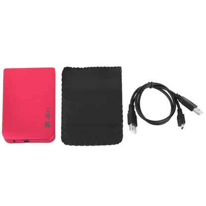 2.5 inch SATA HDD External Case, Size: 126mm x 75mm x 13mm (Red) by buy2fix