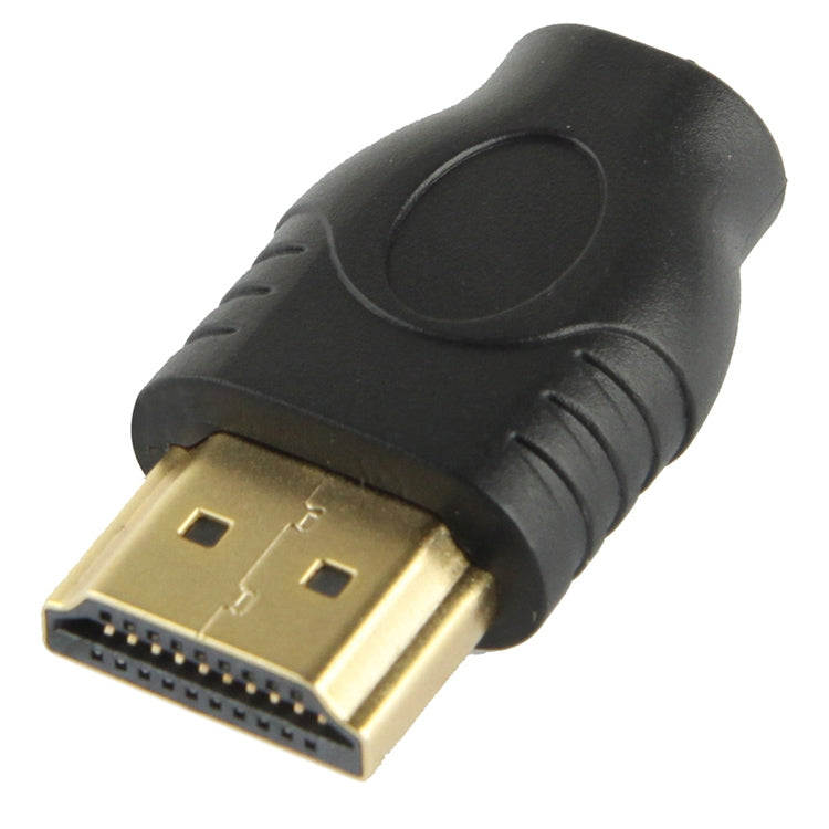 Gold Plated HDMI 19 Pin Male to Micro HDMI Female Adapter(Black) - Adapter by buy2fix | Online Shopping UK | buy2fix