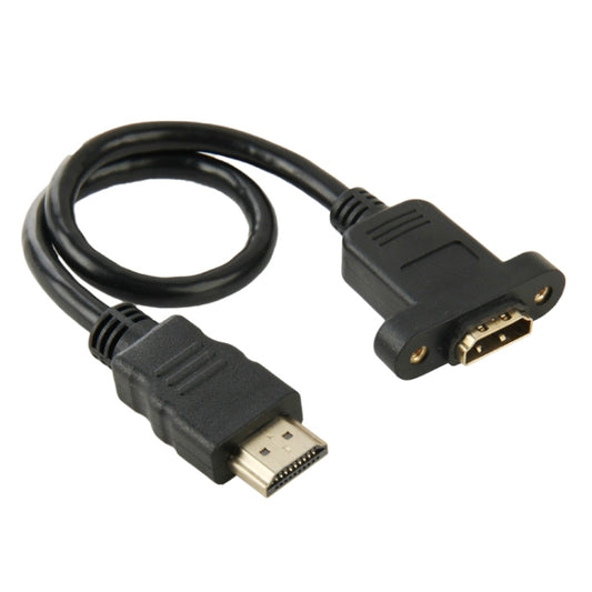 30cm HDMI (Type-A) Male to HDMI (Type-A) Female Adapter Cable with 2 Screw Holes - Cable by buy2fix | Online Shopping UK | buy2fix