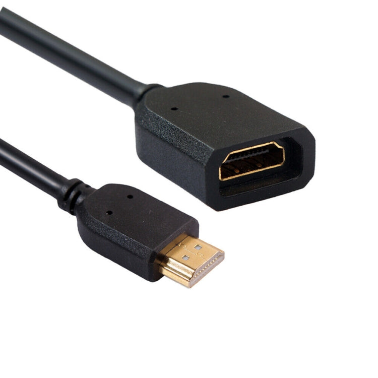 10cm HDMI 19 Pin Male to HDMI 19 Pin Female (AM-AF) Connector Adapter Cable(Black) by buy2fix