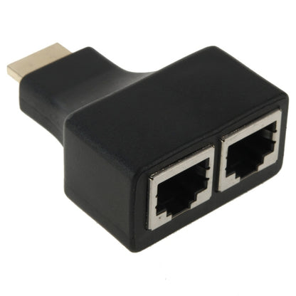 30m HDMI to Dual Port RJ45 Network Cable Extender Over by Cat 5e/6 3D HDTV Up - Amplifier by buy2fix | Online Shopping UK | buy2fix