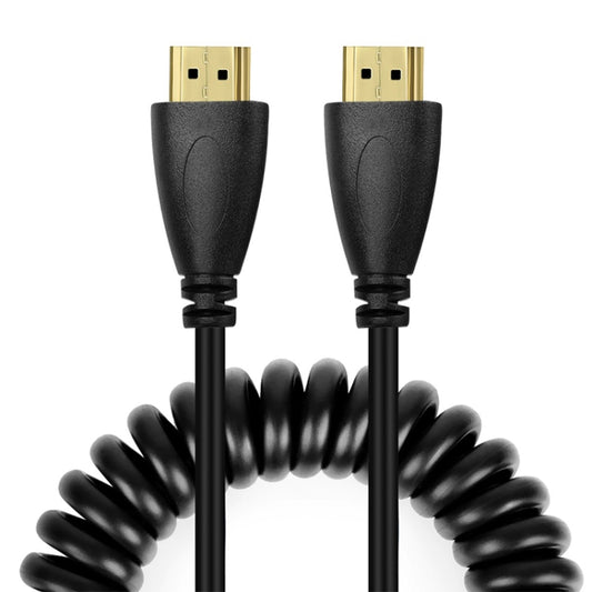 1.4 Version, Gold Plated 19 Pin HDMI Male to HDMI Male Coiled Cable, Support 3D / Ethernet, Length: 60cm (can be extended up to 2m) - Cable by buy2fix | Online Shopping UK | buy2fix