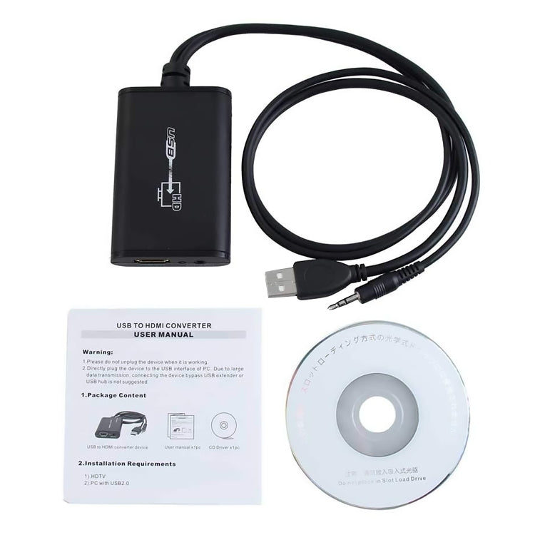 USB 2.0 to HDMI HD Video Leader for HDTV, Support Full HD 1080P by buy2fix
