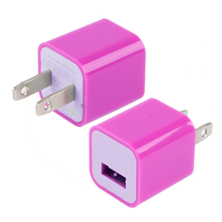 US Plug USB Charger(Magenta) - USB Charger by buy2fix | Online Shopping UK | buy2fix