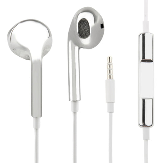 3.5mm Stereo Electroplating Wire Control Earphone for Android Phones / PC / MP3 Player / Laptops(Silver) - In Ear Wired Earphone by buy2fix | Online Shopping UK | buy2fix