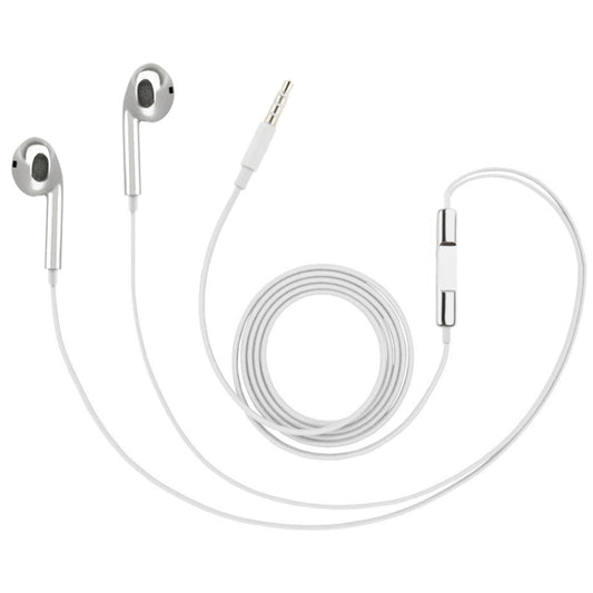 3.5mm Stereo Electroplating Wire Control Earphone for Android Phones / PC / MP3 Player / Laptops(Silver) - In Ear Wired Earphone by buy2fix | Online Shopping UK | buy2fix