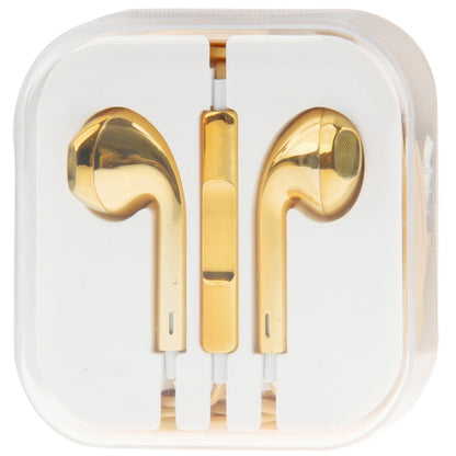 3.5mm Stereo Electroplating Wire Control Earphone for Android Phones / PC / MP3 Player / Laptops(Yellow) - In Ear Wired Earphone by buy2fix | Online Shopping UK | buy2fix
