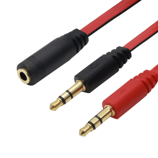 Noodle Style 3.5mm Jack Microphone + Earphone Cable for PC / Laptop, Length: 22cm by buy2fix