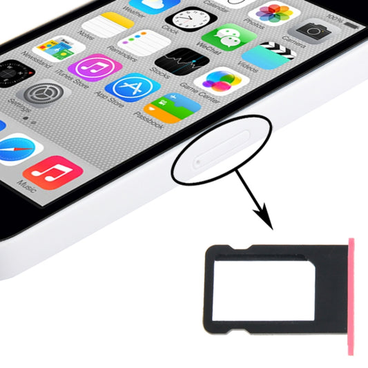 SIM Card Tray Holder for iPhone 5C(Pink) - iPhone 5 Parts by buy2fix | Online Shopping UK | buy2fix