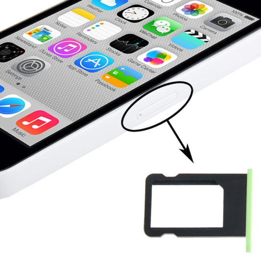 SIM Card Tray Holder for iPhone 5C(Green) - iPhone 5 Parts by buy2fix | Online Shopping UK | buy2fix