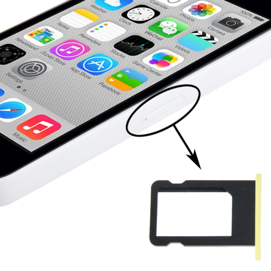 SIM Card Tray Holder for iPhone 5C(Yellow) - iPhone 5 Parts by buy2fix | Online Shopping UK | buy2fix