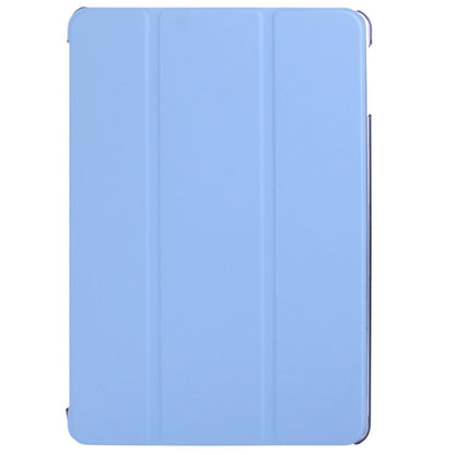 3-folding Leather Cover Frosted Plastic Case with Holder & Sleep / Wake-up Function for iPad Air (Blue) -  by buy2fix | Online Shopping UK | buy2fix