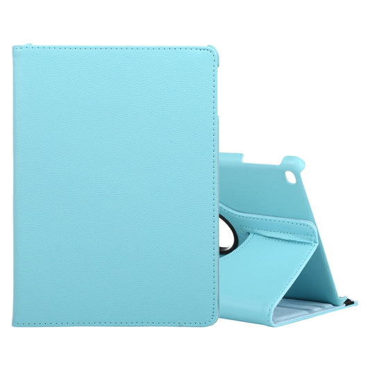 For iPad 9.7 (2018) & iPad 9.7 (2017) & Air 2 & Air 360 Degree Rotation Litchi Texture Leather Case with 2 Gears Holder(Blue) - iPad 9.7 (2018) & (2017) Cases by buy2fix | Online Shopping UK | buy2fix