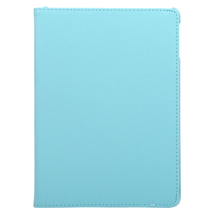 For iPad 9.7 (2018) & iPad 9.7 (2017) & Air 2 & Air 360 Degree Rotation Litchi Texture Leather Case with 2 Gears Holder(Blue) - iPad 9.7 (2018) & (2017) Cases by buy2fix | Online Shopping UK | buy2fix