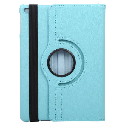 For iPad 9.7 (2018) & iPad 9.7 (2017) & Air 2 & Air 360 Degree Rotation Litchi Texture Leather Case with 2 Gears Holder(Blue) - iPad 9.7 (2018) & (2017) Cases by buy2fix | Online Shopping UK | buy2fix