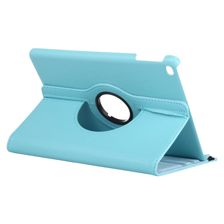 For iPad 9.7 (2018) & iPad 9.7 (2017) & Air 2 & Air 360 Degree Rotation Litchi Texture Leather Case with 2 Gears Holder(Blue) - iPad 9.7 (2018) & (2017) Cases by buy2fix | Online Shopping UK | buy2fix