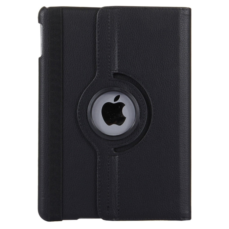 For iPad 9.7 (2018) & iPad 9.7 (2017) & Air 2 & Air 360 Degree Rotation Litchi Texture Leather Case with 2 Gears Holder(Black) - iPad 9.7 (2018) & (2017) Cases by buy2fix | Online Shopping UK | buy2fix