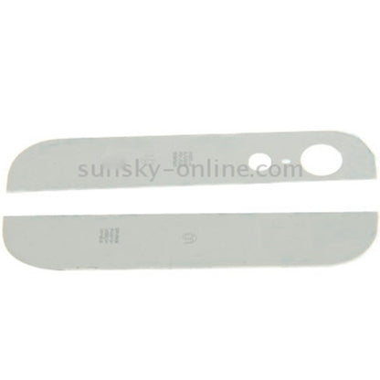 OEM Version Back Cover Top & Bottom Glass Lens for iPhone 5(White) - iPhone 5 Parts by buy2fix | Online Shopping UK | buy2fix