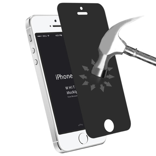 0.4mm 9H Surface Hardness 180 Degree Privacy Anti Glare Screen Protector for iPhone 5 & 5S - Tempered Glass Film by buy2fix | Online Shopping UK | buy2fix