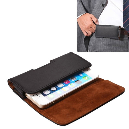 Crazy Horse Texture Vertical Flip Genuine Leather Case / Waist Bag with Back Splint for iPhone 4S / 5 / 5S / 5C(Black) - More iPhone Cases by buy2fix | Online Shopping UK | buy2fix