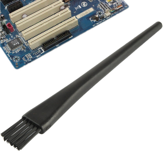 Antistatische Reinigungsbürste für elektronische Komponenten, 11 Strahlen, runder Griff, Länge: 14,8 cm (schwarz)