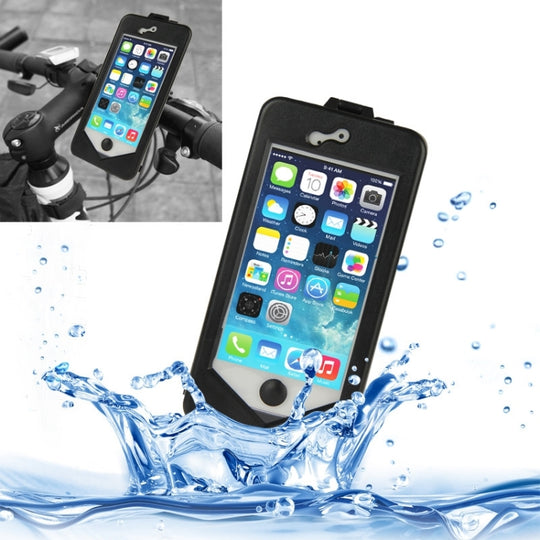Rotation à 360 degrés 3 couches (plastique + écran tactile + plateau en silicone) support de vélo combiné pour iPhone 5 et 5S