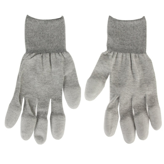 Anti Static ESD Safe Universal Size PU Fingertip Coating Gloves for Computer / Electronic / Phone Repair, Pair of 2(Grey) - Glove by buy2fix | Online Shopping UK | buy2fix