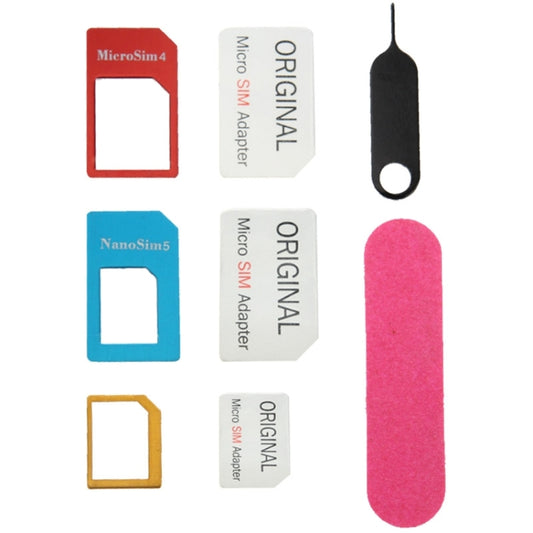 Nano SIM to Micro SIM Card Adapter + Nano SIM to Standard SIM Card Adapter + Micro SIM to Standard SIM Card Adapter + Sim Card Tray Holder Eject Pin Key Tool with Double Sided Tape for iPhone 5 & 5S, iPhone 4 & 4S, 3GS / 3G - SIM Card Tool by buy2fix | Online Shopping UK | buy2fix