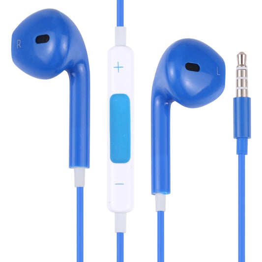 EarPods Wired Headphones Earbuds with Wired Control & Mic(Blue) - In Ear Wired Earphone by buy2fix | Online Shopping UK | buy2fix
