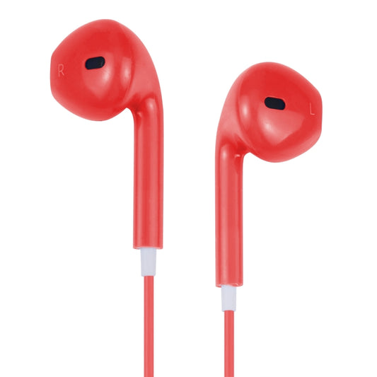 EarPods Wired Headphones Earbuds with Wired Control & Mic(Red) - In Ear Wired Earphone by buy2fix | Online Shopping UK | buy2fix