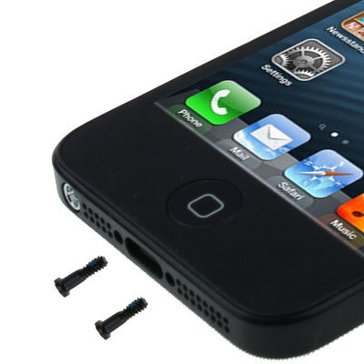 20 PCS for iPhone 5 / 5S Original Dock Screws(Black) - iPhone 5 Parts by buy2fix | Online Shopping UK | buy2fix