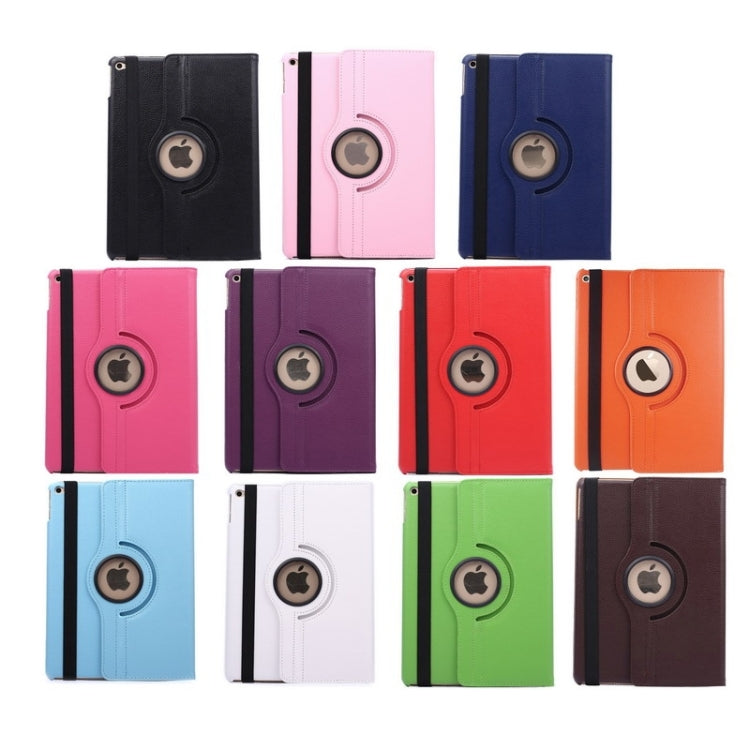 360 Degree Rotation Litchi Texture Flip Leather Case with 2 Gears Holder for iPad Air 2(Black) - More iPad Cases by buy2fix | Online Shopping UK | buy2fix