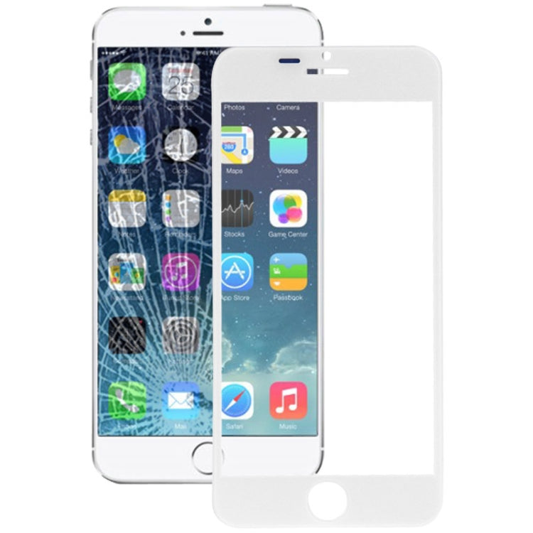 Front Screen Outer Glass Lens for iPhone 6(White) by buy2fix