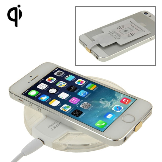 FANTASY Wireless Charger & 8Pin Wireless Charging Receiver , For iPhone 6 Plus / 6 / 5S / 5C / 5(White) - Wireless Charger Receiver by buy2fix | Online Shopping UK | buy2fix