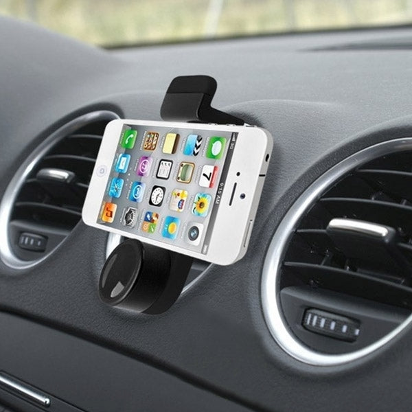 Portable Air Vent Car Mount Holder, For iPhone, Galaxy, Sony, Lenovo, HTC, Huawei, and other Smartphones (Black + Grey) by buy2fix