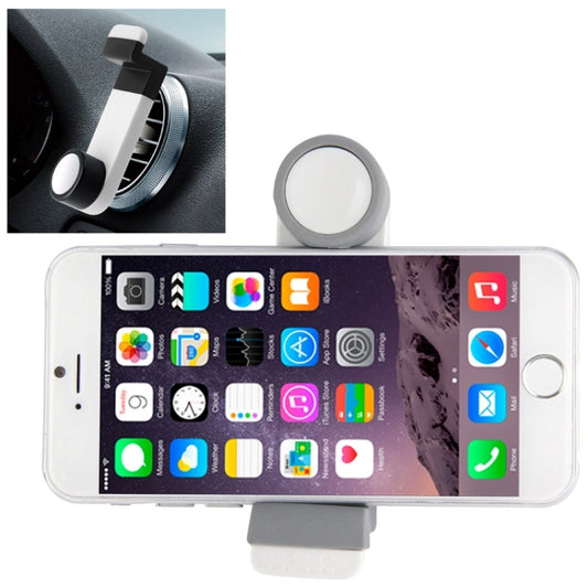 Portable Air Vent Car Mount Holder, For iPhone, Galaxy, Sony, Lenovo, HTC, Huawei, and other Smartphones (White + Grey)(White) by buy2fix