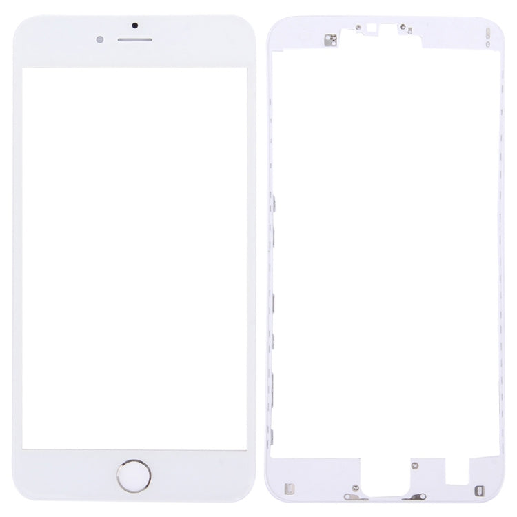 3 in 1 for iPhone 6s Plus (Front Screen Outer Glass Lens + Front Housing LCD Frame + Home Button)(Silver) by buy2fix