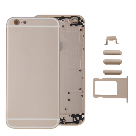 6 in 1 for iPhone 6 Plus (Back Cover + Card Tray + Volume Control Key + Power Button + Mute Switch Vibrator Key + Sign) Full Assembly Housing Cover(Gold) - iPhone 6/6 Plus Parts by buy2fix | Online Shopping UK | buy2fix