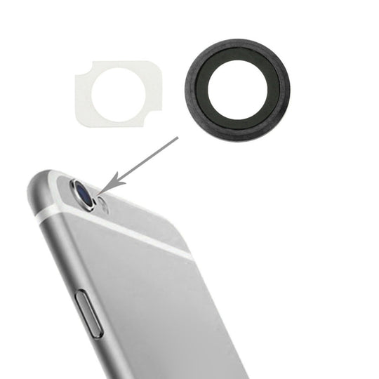 10 Paar / Set Hinterer Kameraobjektivring + Taschenlampenhalterung für iPhone 6 Plus &amp; 6s Plus (Grau)